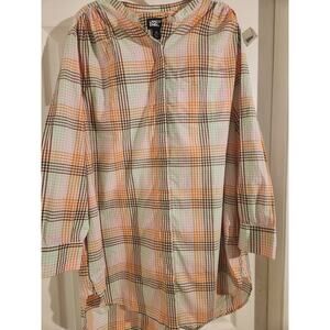 Lands End Womens Button-Up Long Sleeve Blouse 1X